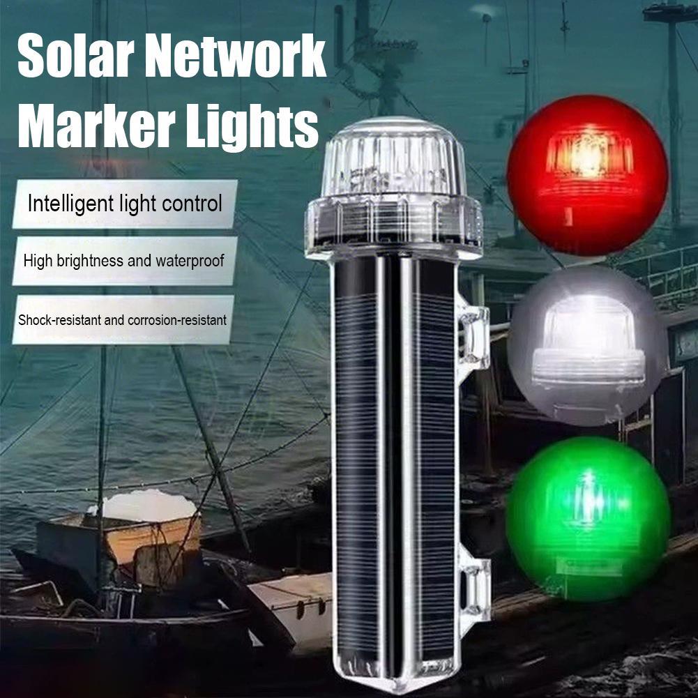 Fishing Boat Navigation Light - Światło sygnalizacyjne słoneczne Ocean Signal, wodoodporne